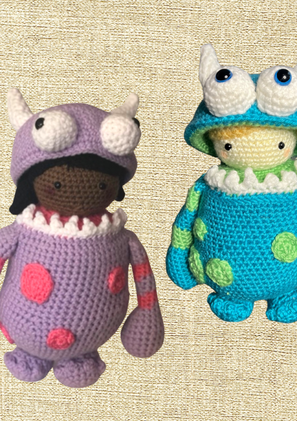 Kids in Monster Suits Crochet Pattern