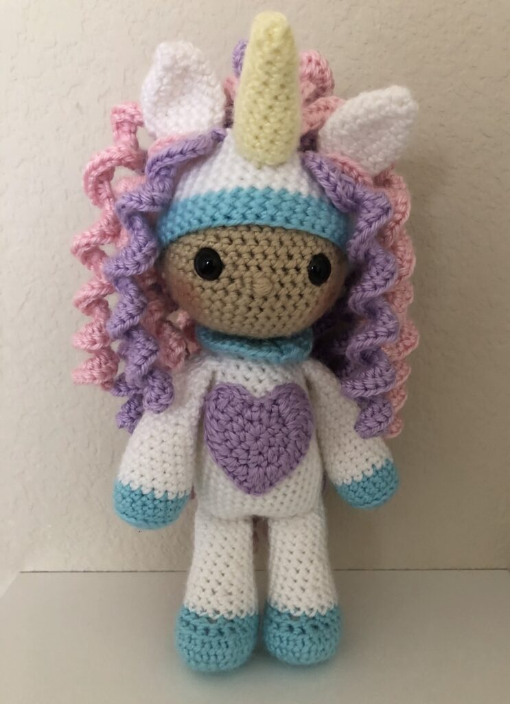 Crochet unicorn girl