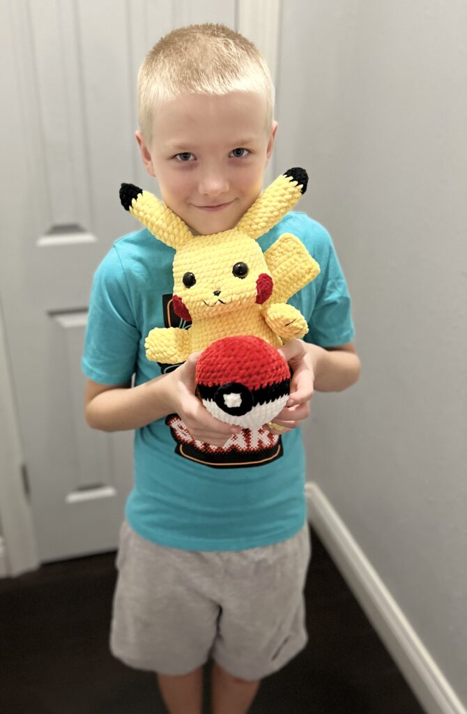 boy with pikachu