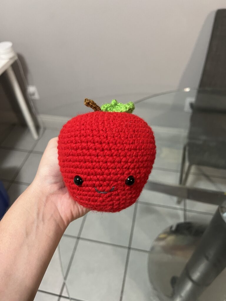 Crocheted apple