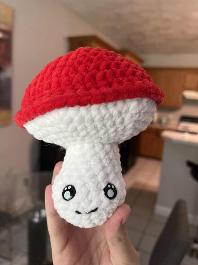 Crocheted mushroom