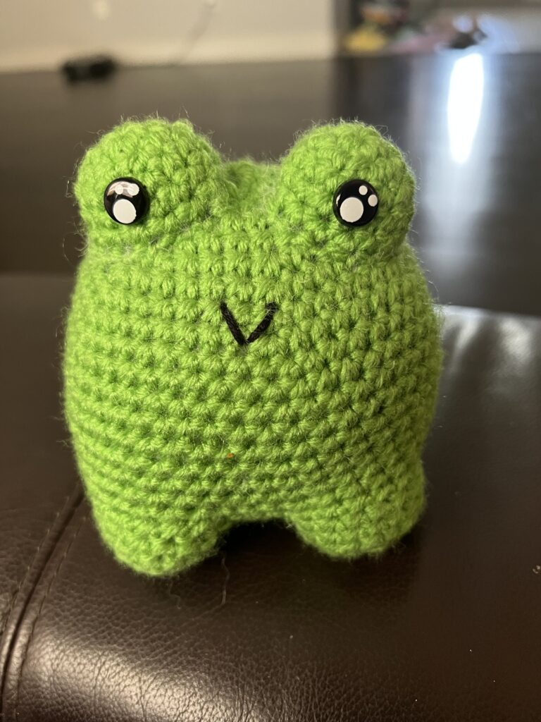 Crocheted frog