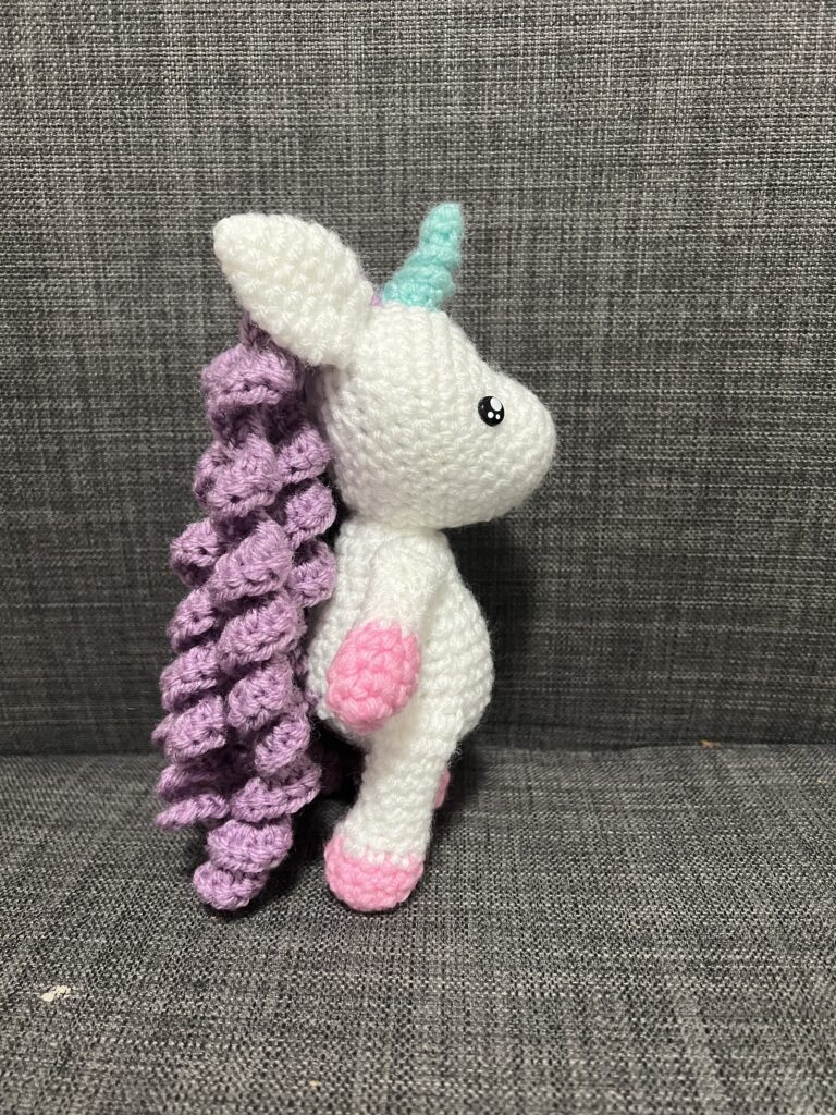 Crocheted unicorn 